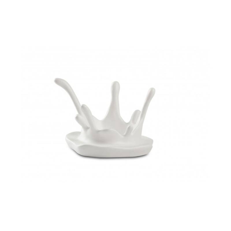 Milk Splash 100% Chef plat en résine blanche 11x11x8 cm