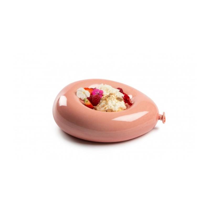 Globus XL Plato 100% Chef de porcelana rosa 23x20x7 cm