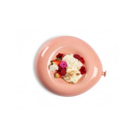 Globus XL 100% Chef plat en porcelaine rose 23x20x7 cm