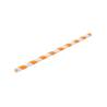 Pailles biodégradables avec décoration en spirale en papier blanc et orange 20x0,6 cm
