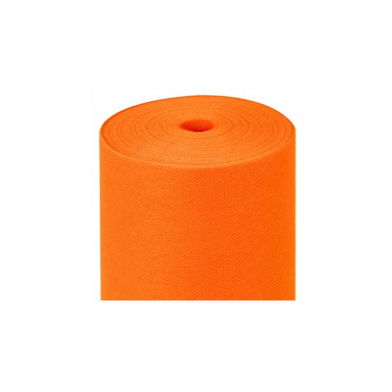 Rollo de mantel precortado spunbond naranja 50,4x1,2 m