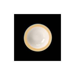 Rio Steelite Bol Performance de cerámica vitrificada blanca con banda amarilla cm 16,5