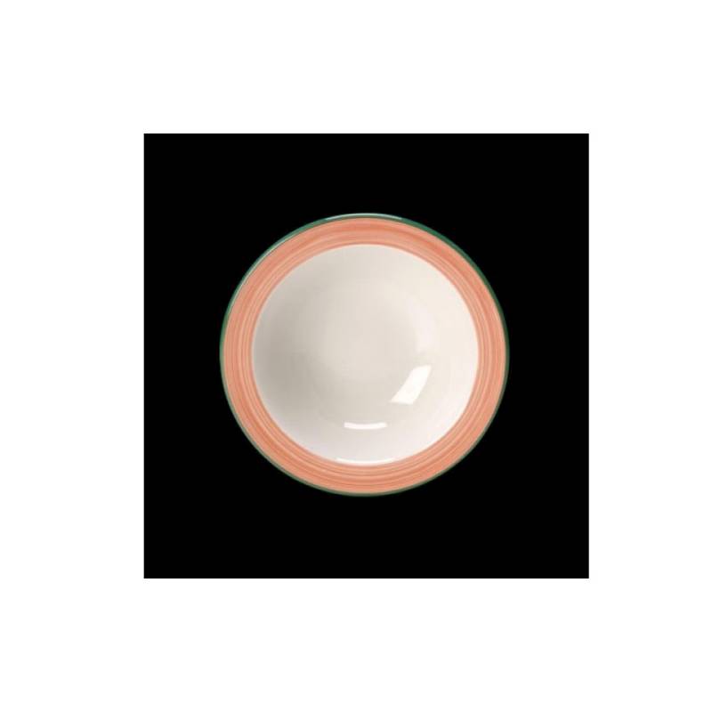 Rio Steelite Bol Performance de cerámica vitrificada blanca con banda rosa cm 16,5