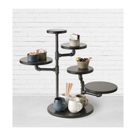 Expositor buffet Creations Steelite con 5 estantes de madera 60x35,5 cm
