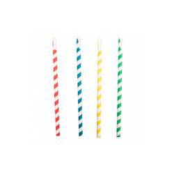 Pajitas de papel en espiral colores surtidos cm 21x0,8