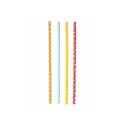 Biodegradable paper straws polka dot pattern assorted colors cm 21x0.6