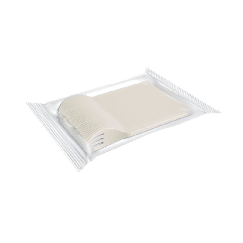Fourchette midi Estabio biodégradable jetable blanc cm 16,5