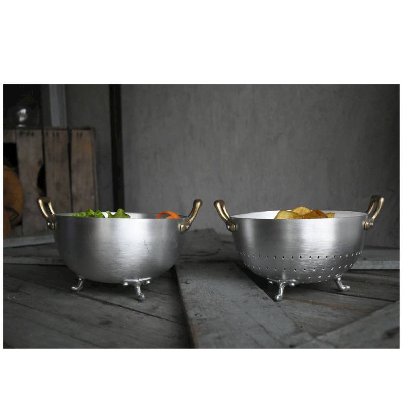Bread colander holder with 2 handles and 3 aluminum feet cm 14