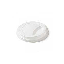 Duni tapa desechable con agujero para tazas de cappuccino en blanco cpla cm 9,3