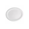 Plato oval biónico de bagazo blanco 32x25,5 cm