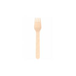 Makan tenedor de madera desechable 15,5 cm