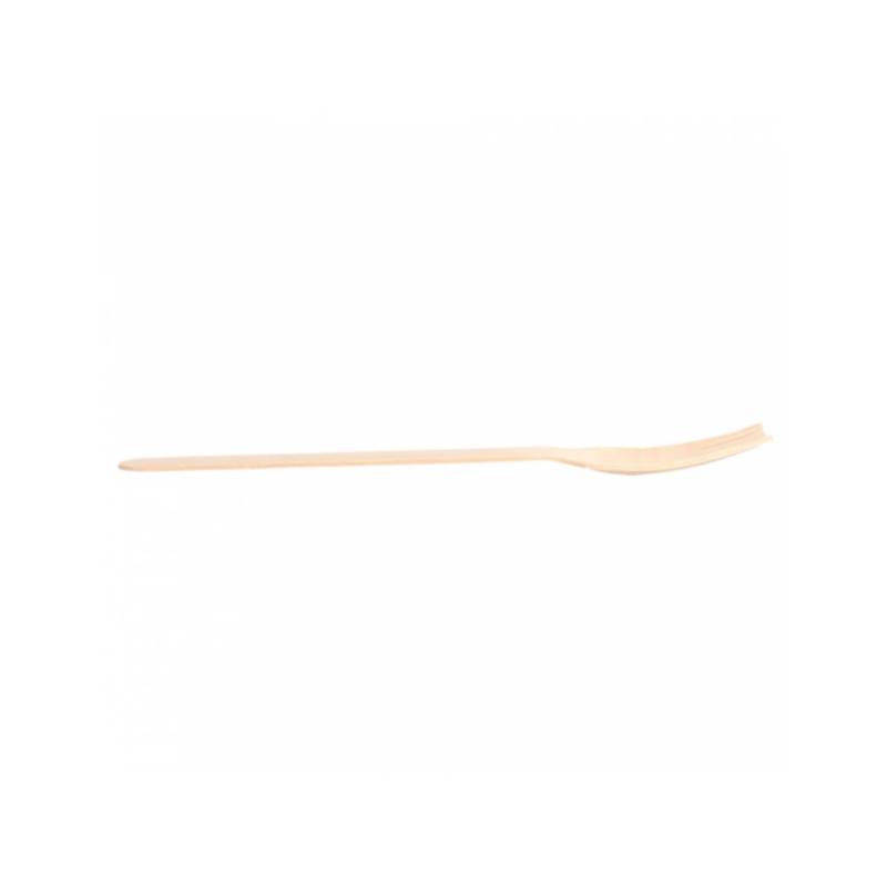 Makan tenedor de madera desechable 15,5 cm