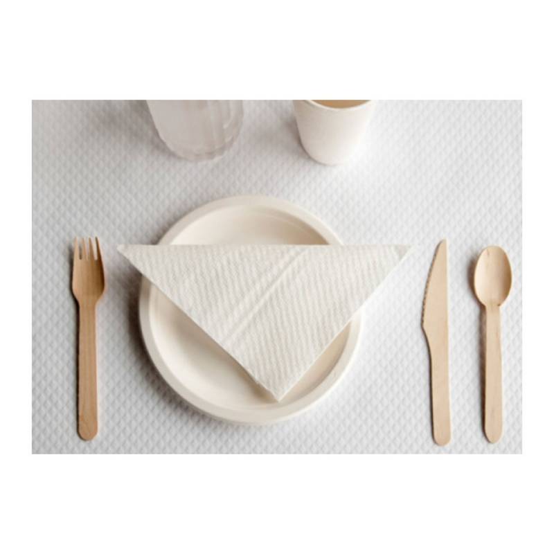 Makan tenedor de madera desechable 15,5 cm