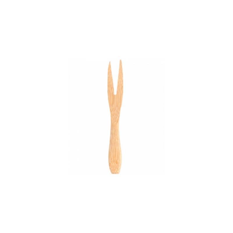 Mini fourchette en bambou à 2 dents 9 cm