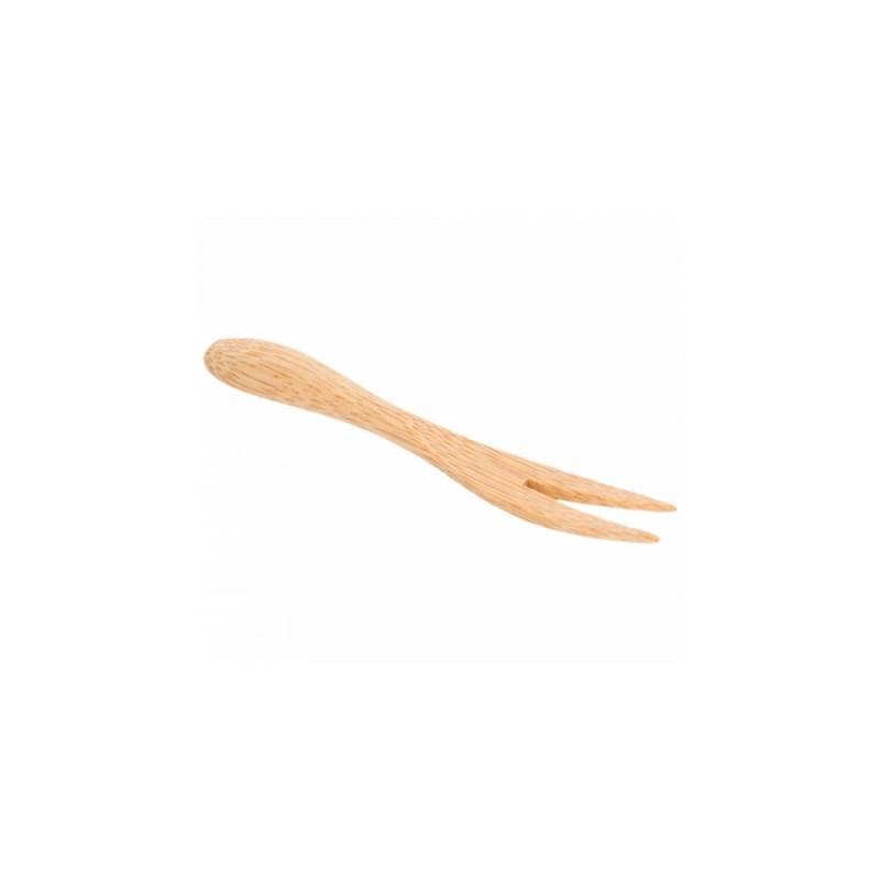 Mini fourchette en bambou à 2 dents 9 cm