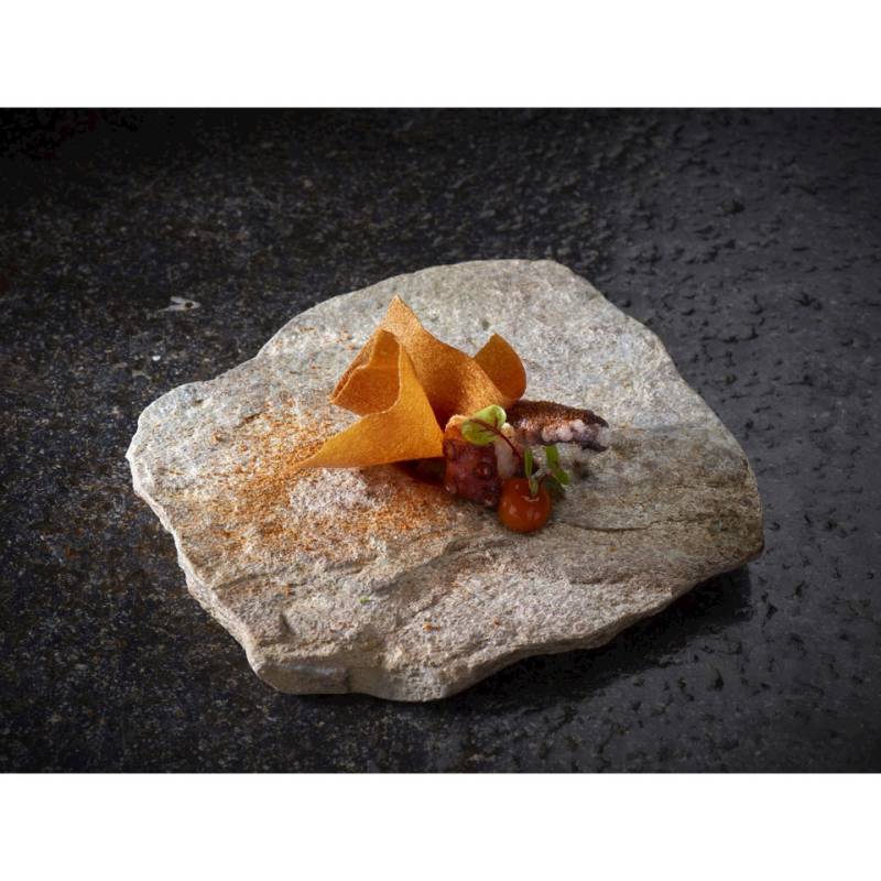 Meteorite 100% Chef assiette en pierre cm 21x17x2