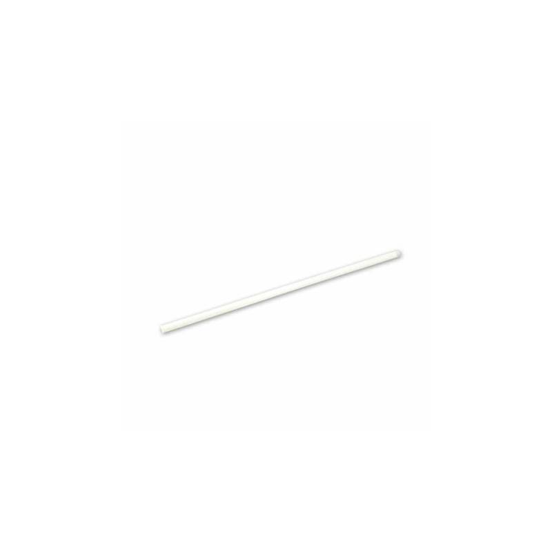Pailles bio-plastiques blanches compostables 13,5x0,7 cm