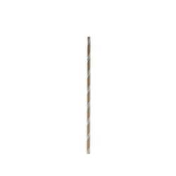 Pailles biodégradables avec décoration en spirale en papier blanc et havane cm 20x0,5