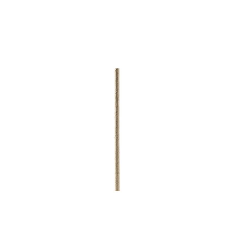 Pajitas de papel marrón biodegradables 14,5x0,6 cm