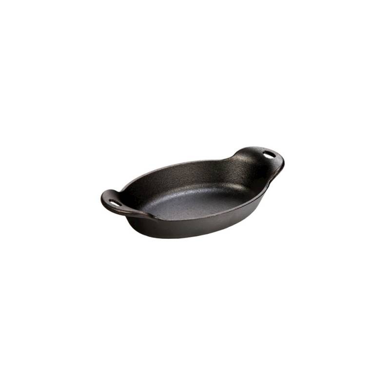 Mini plat ovale en fonte noire Lodge 18x14 cm