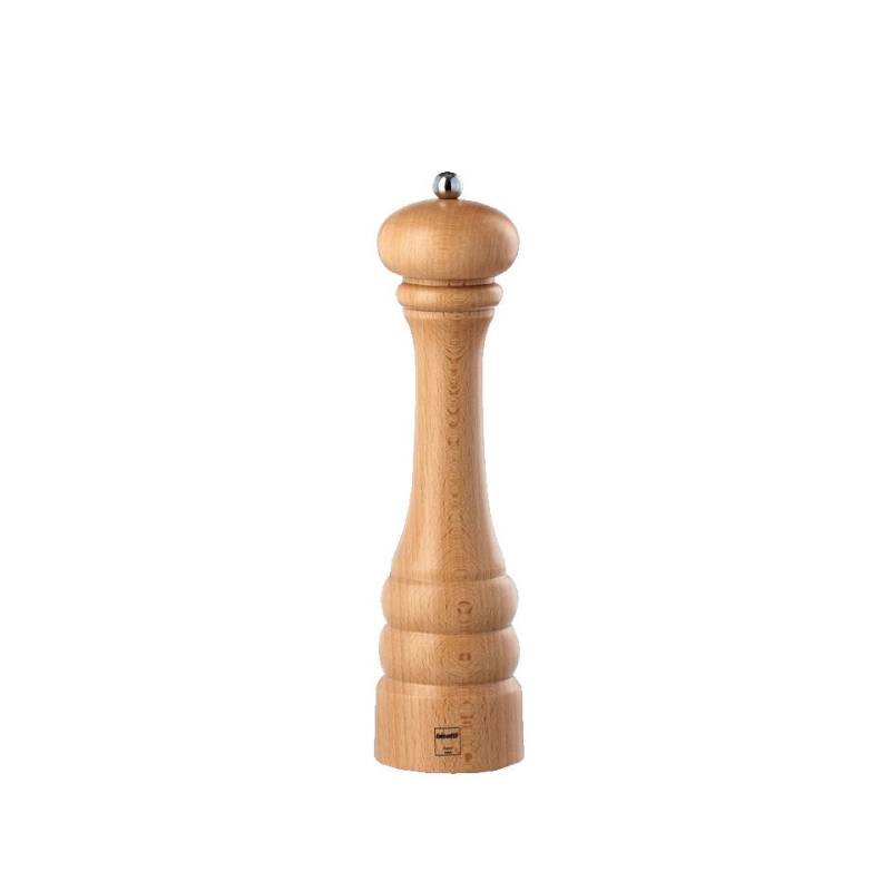 Molinillo de pimienta Bisetti en madera de haya natural 28,5 cm