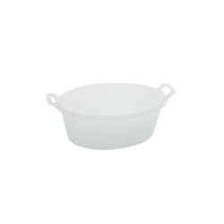 Lavabo ovalado en abs transparente frost 20x14,5 cm