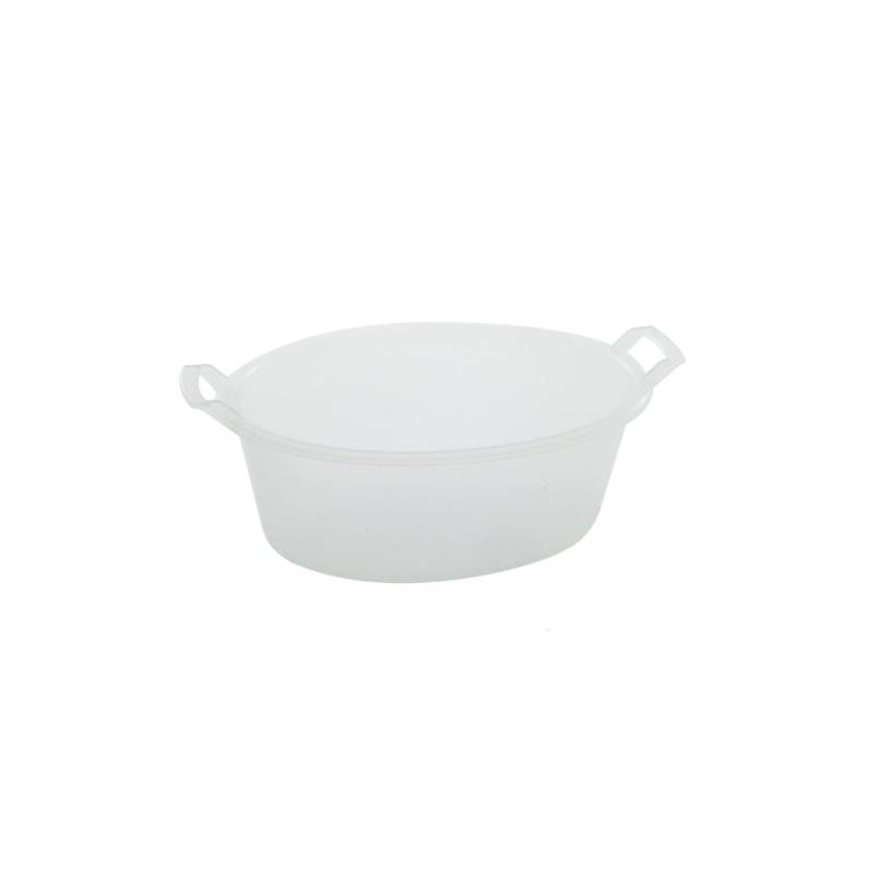 Vasque ovale en abs transparent frost 20x14.5 cm