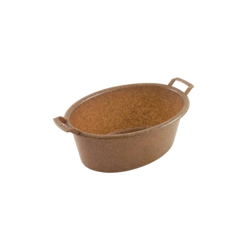 Lavabo ovalado en abs eco madera 20x14,5 cm