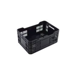 Caja de fruta en abs negro 19x13 cm