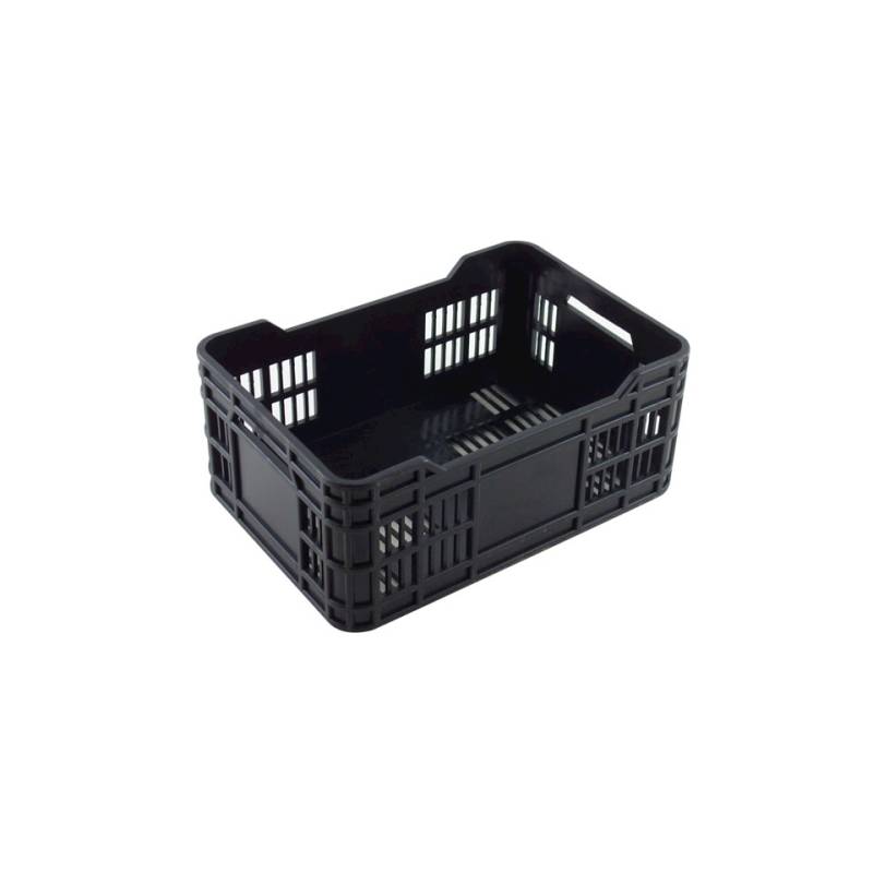 Caja de fruta en abs negro 19x13 cm