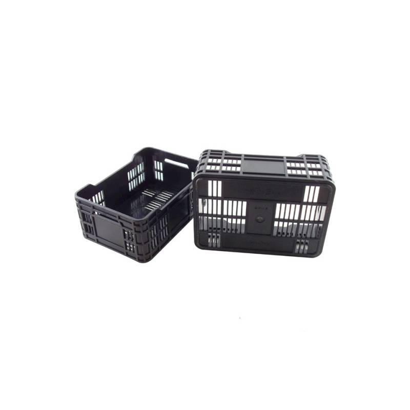 Caja de fruta en abs negro 19x13 cm
