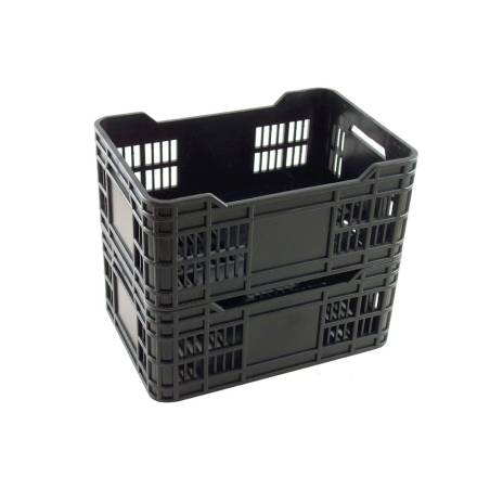 Caja de fruta en abs negro 19x13 cm
