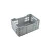 Caja de fruta en abs plata 19x13 cm