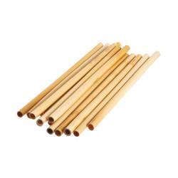 Pailles réutilisables en bambou couleur naturelle cm 25x0,9-1