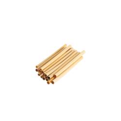 Pailles réutilisables en bambou couleur naturelle cm 14x0,5-0,7