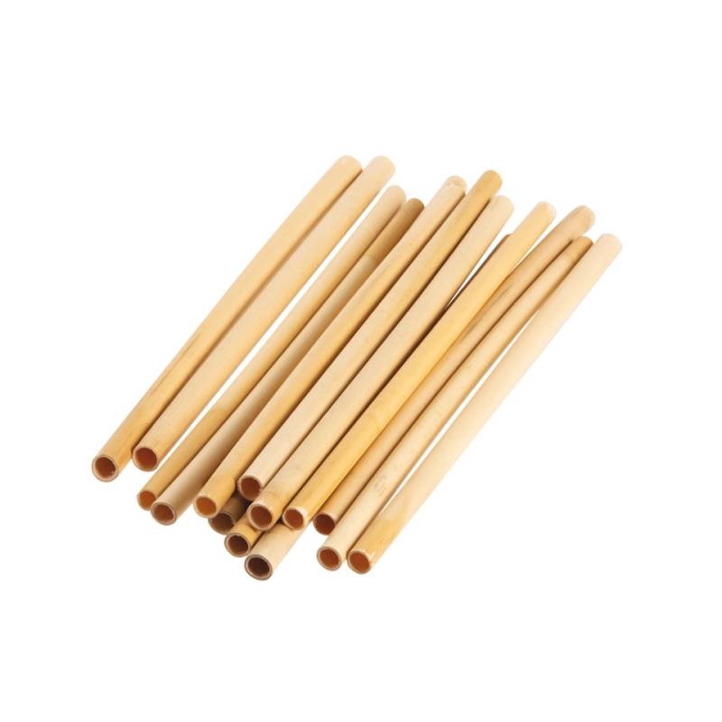 Pajitas de madera de bambú natural reutilizables 20x0,6-0,8 cm