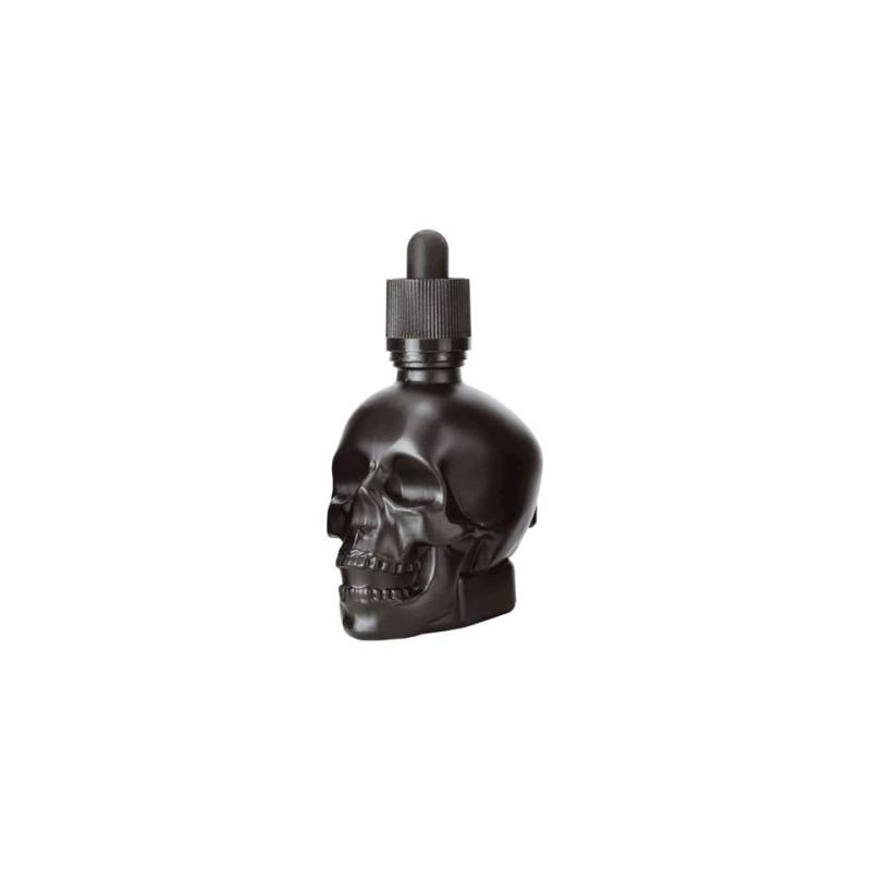 Frasco con cuentagotas Skull vidrio negro cl 6