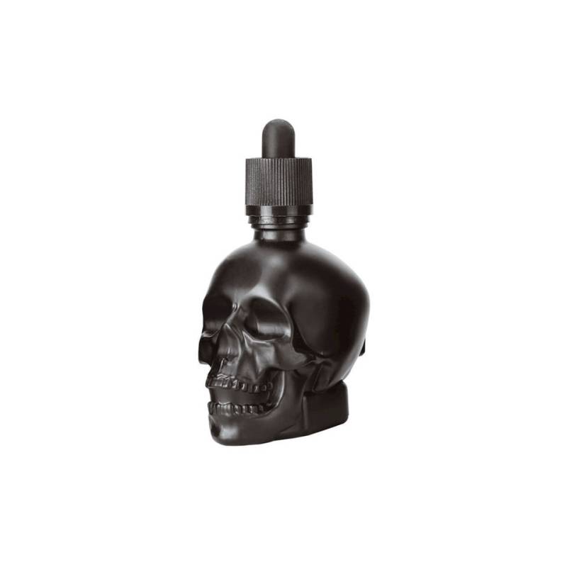 Frasco con cuentagotas Skull vidrio negro cl 12