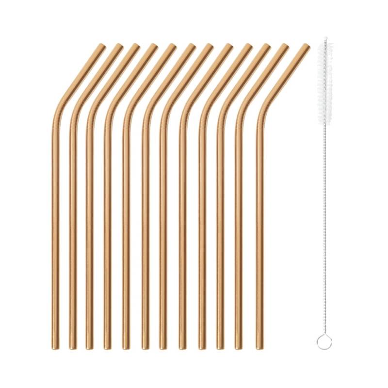 Paja doblada de acero color cobre cm 21x0,5