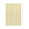 Straight gold-colored steel straw cm 21x0.5
