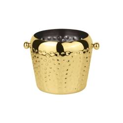 Cubitera de acero dorado martillado lt 2