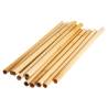 Pajitas de madera de bambú natural reutilizables 25x0,6-0,8 cm