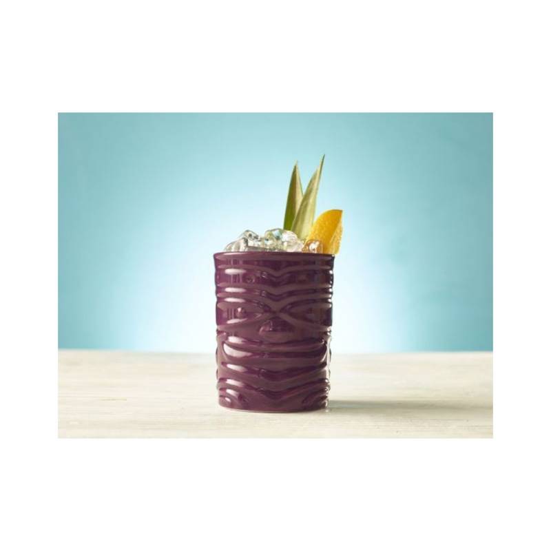 Taza Tiki Smile porcelana morada cl 36