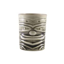 Mug Tiki Smile porcelaine noir et blanc cl 36