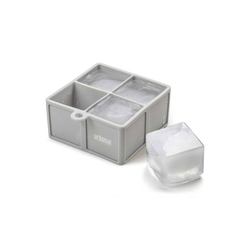 Moule à glaçons 4 cubes Urban Bar silicone gris cm 4,5