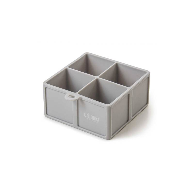 Molde cubitos de hielo 4 cubitos Urban Bar silicona gris cm 4,5