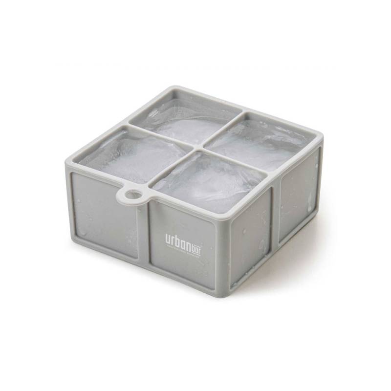 Molde cubitos de hielo 4 cubitos Urban Bar silicona gris cm 4,5