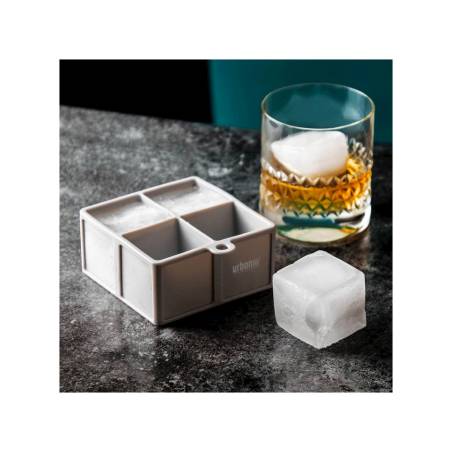 Moule à glaçons 4 cubes Urban Bar silicone gris cm 4,5