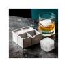 Molde cubitos de hielo 4 cubitos Urban Bar silicona gris cm 4,5