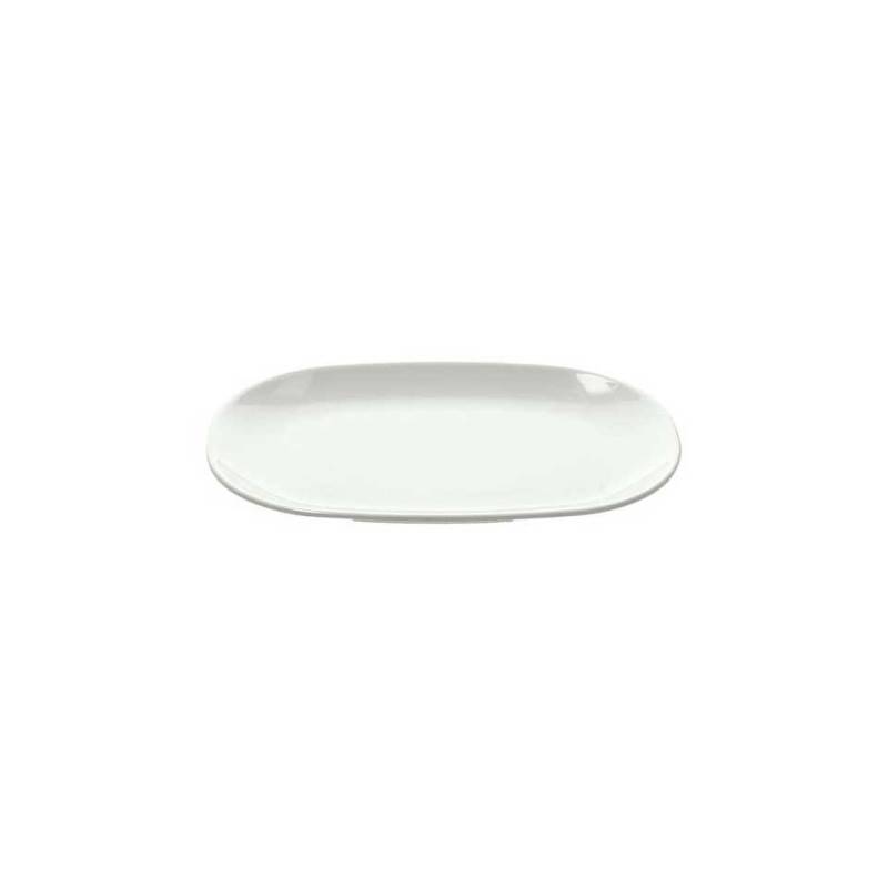 Bandeja Show Plate ovalada Tognana en melamina blanca 27x18 cm
